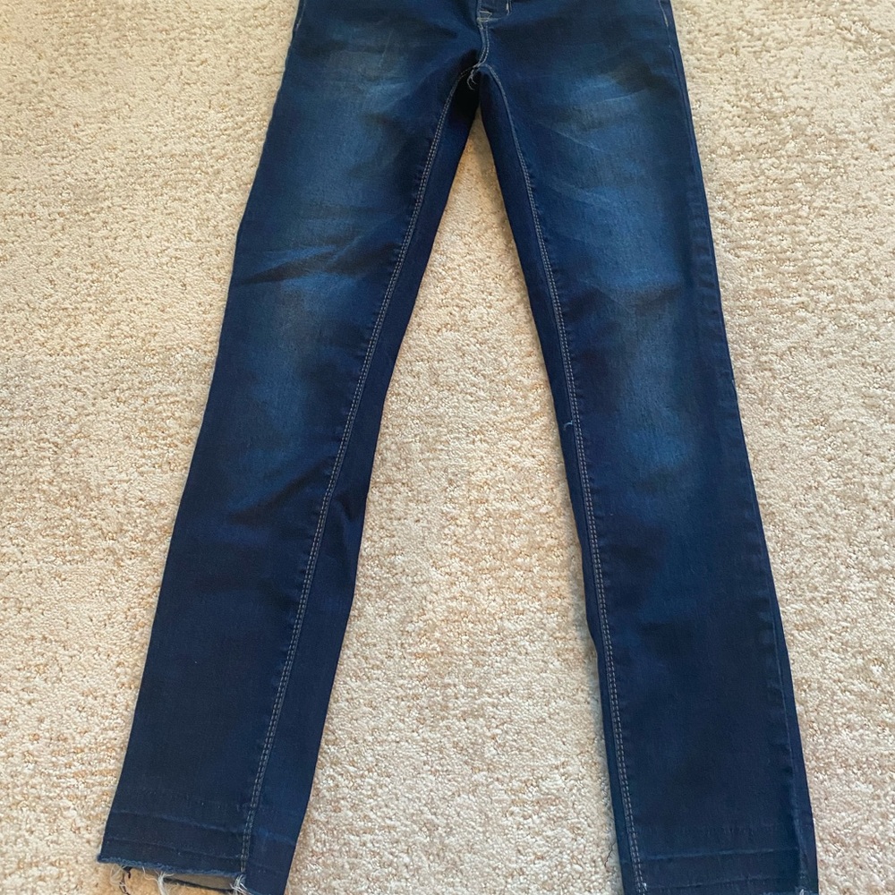 Girls Hudson raw hem jeans